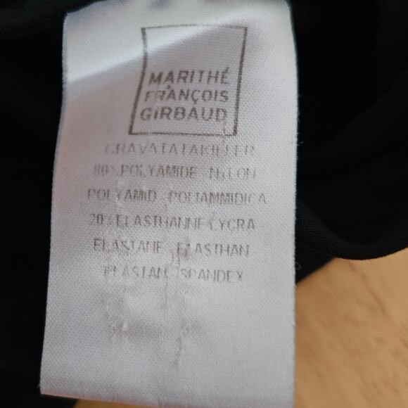 Marithe Francois Girbaud Black Button Front Blouse Pockets Gathering Sz 8 EUC - Picture 7 of 8